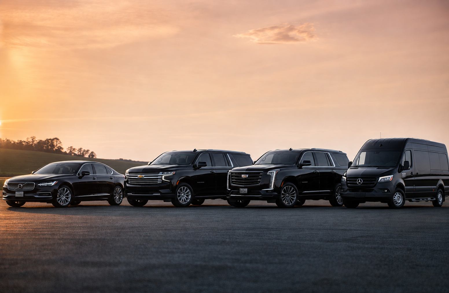 Luxury black SUV service